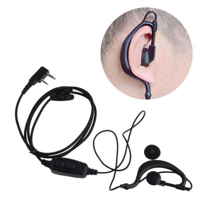 Dual Push To Talk PTT Earpiece Headset For Baofeng UV82 UV5R 888S