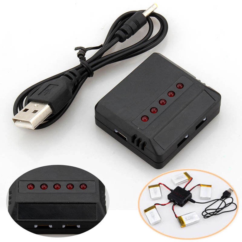 Adaptador de cargador USB de batería Lipo 5 en 1 de 3,7 V para dron RC Syma X5 X5C X5X-1 - Image 5