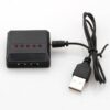 Adaptador de cargador USB de batería Lipo 5 en 1 de 3,7 V para dron RC Syma X5 X5C X5X-1 - Thumbnail Image 4