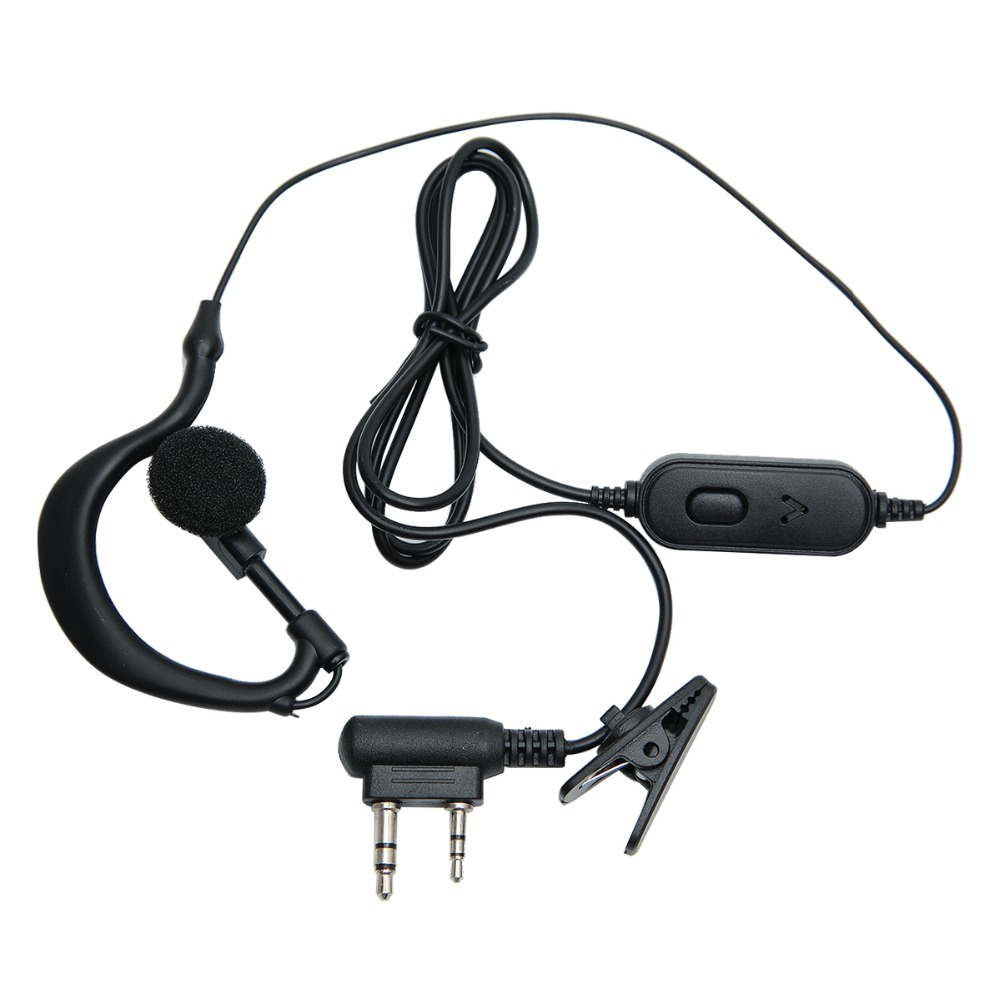 Auricular PTT de 2 pines con puerto K y micrófono para walkie-talkie portátil Baofeng UV 5R UV 82 BF 888S UV 13 UV 13 PRO V2 (1) Auricular PTT de 2 pines con puerto K
