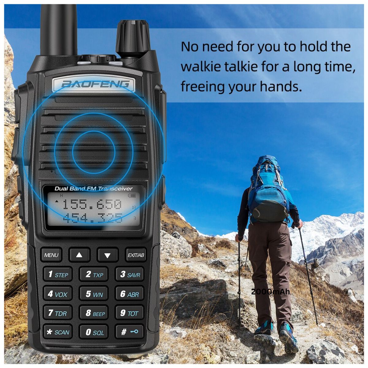 Baofeng UV-82 Dual PTT 5W Dual Band VHF UHF FM USB-C Walkie Talkie (3)
