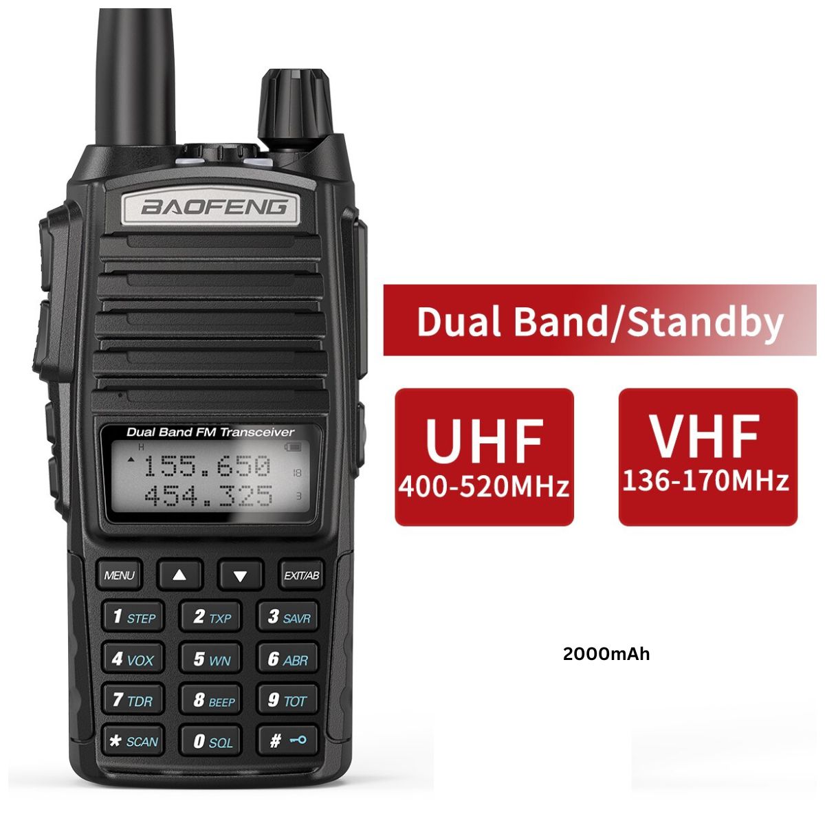 Baofeng UV-82 Dual PTT 5W Dual Band VHF UHF FM USB-C Walkie Talkie (4)