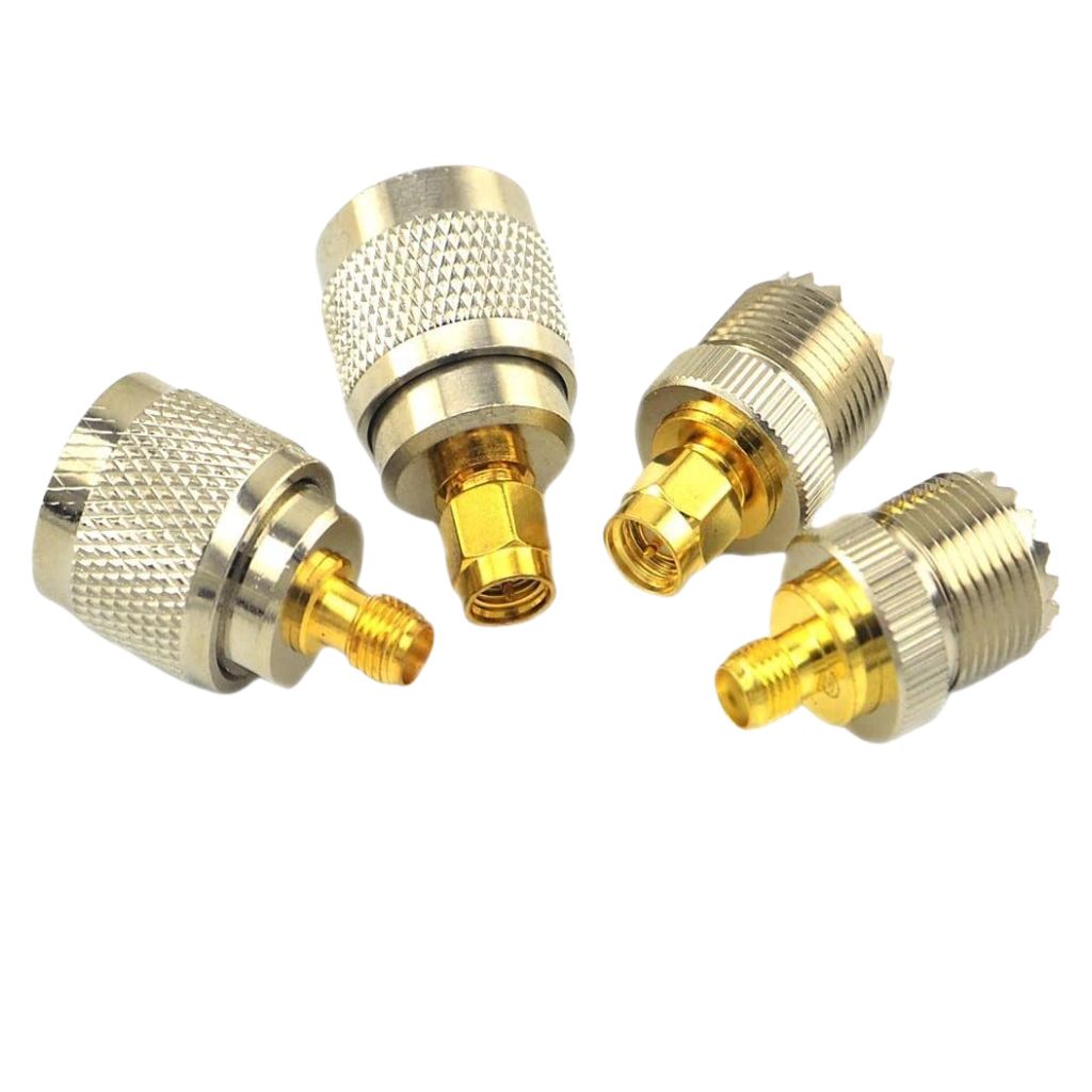 SMA-UHF RF Connectors Kit SMA to UHF PL259 SO239 4