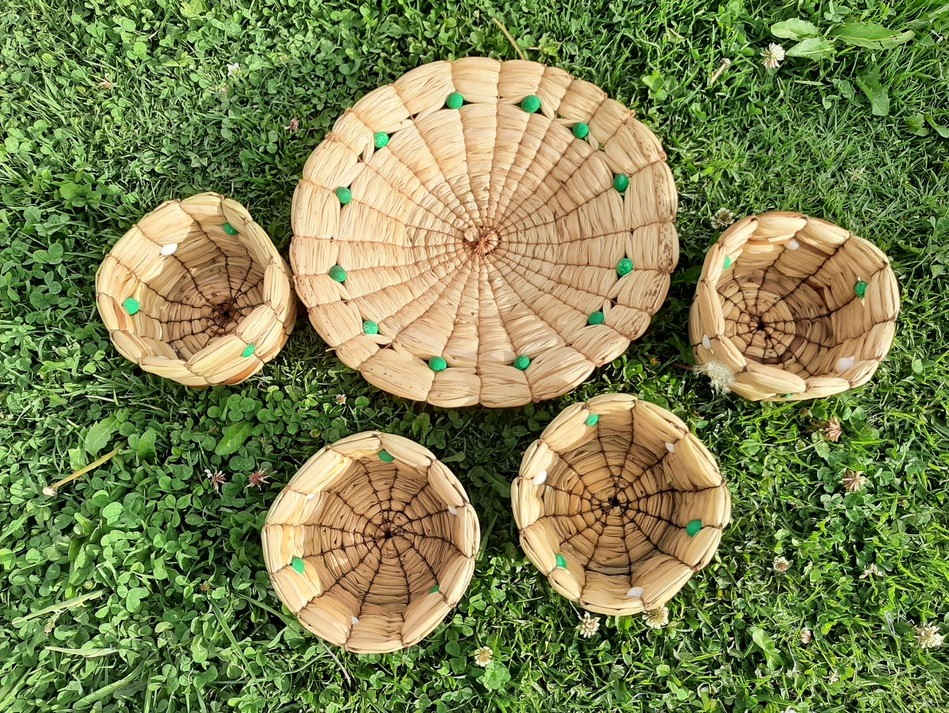 Cestas de juncos para centros de mesa 100% biodegradable y hecho a mano - Image 2
