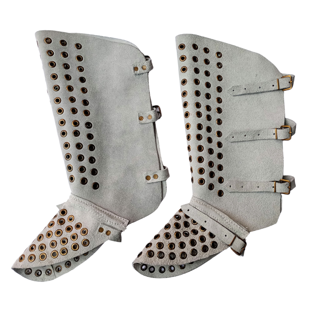Botines en carnaza con taches metálicos para protección contra cortes de vidrio (3)