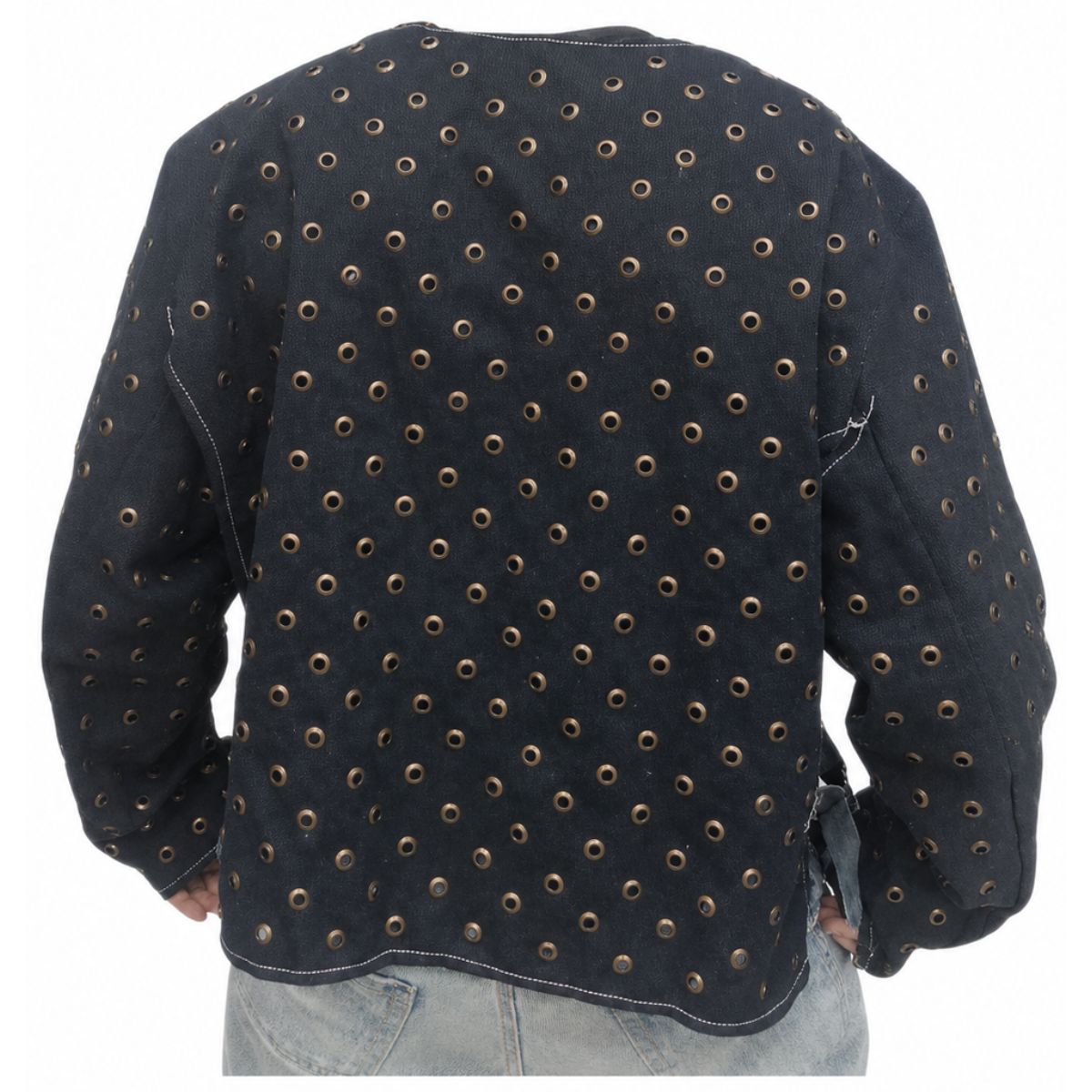 Chaqueta en lona con taches metálicos para protección contra cortes del vidrio - Image 4
