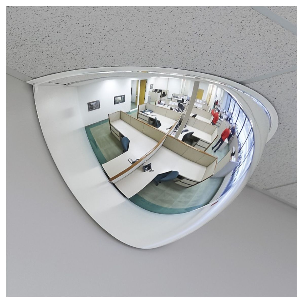 Espejo acrílico medio domo 60 cm de diámetro vision 180° seguridad para interiores (1)