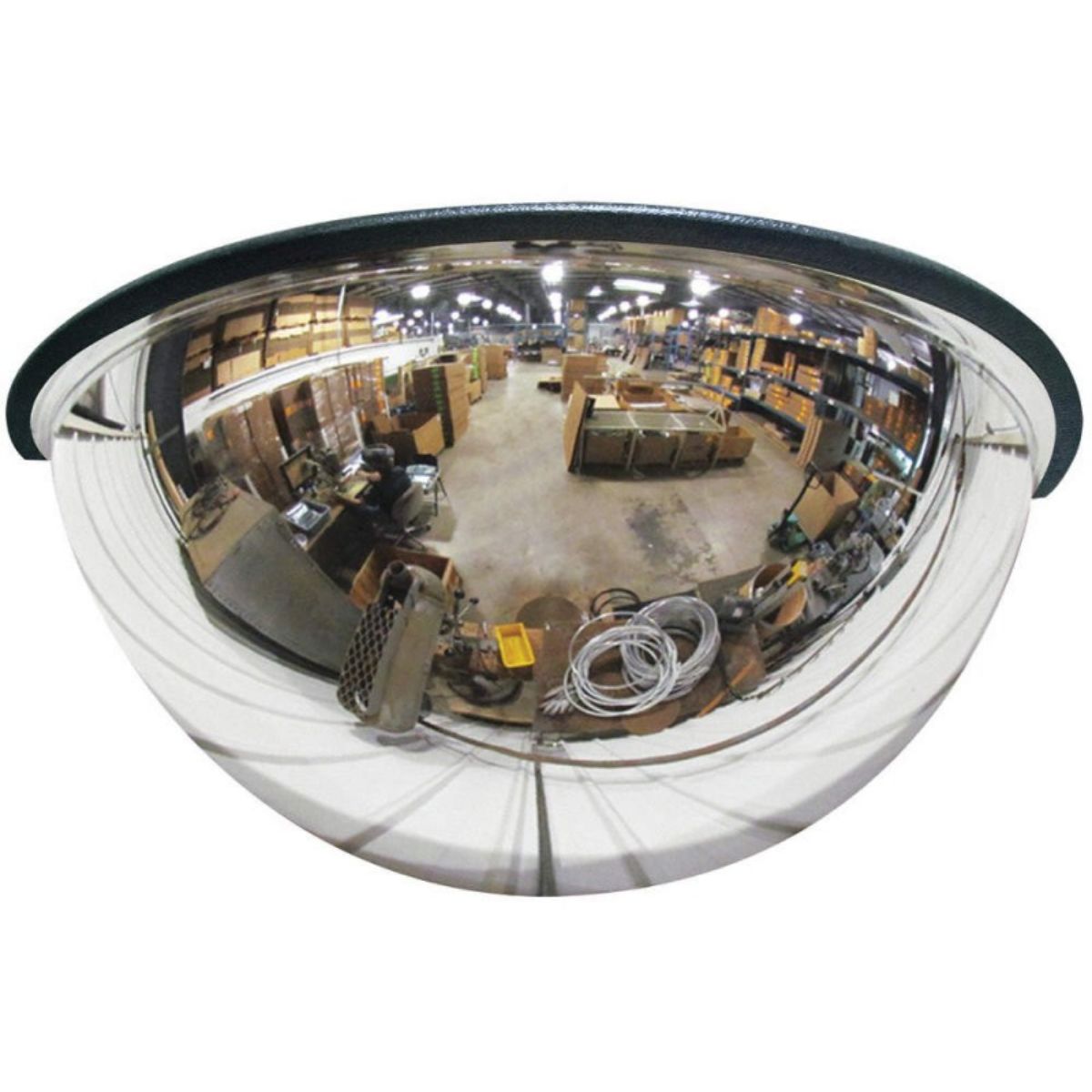 Espejo acrílico medio domo 60 cm de diámetro vision 180° seguridad para interiores (3) Espejo acrílico medio domo 60