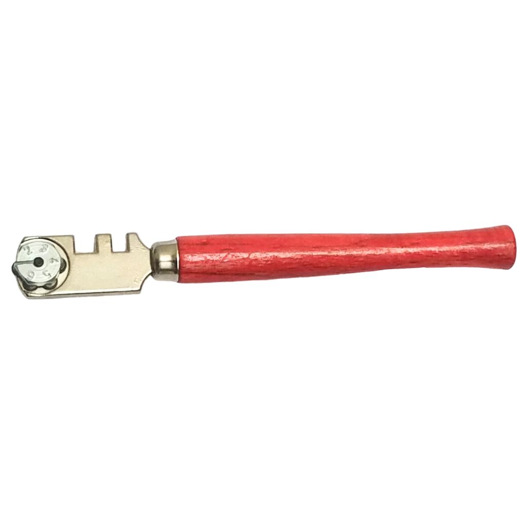Glass Cutter corta vidrio de 6 ruedas aleman Jobo mango rojo caja x12 unidades (1)