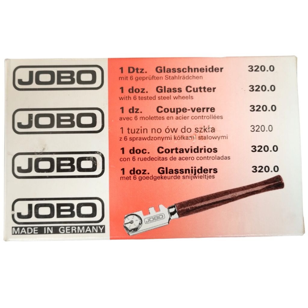 Glass Cutter corta vidrio de 6 ruedas aleman Jobo mango rojo caja x12 unidades (6)