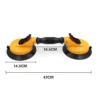 Chupa ventosa Bohle BO 602.3 Veribor alemana plato grande 2 Platos articulada - Thumbnail Image 3