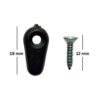 Lágrima de marquetería con tornillo para sujeción de vidrio - 1000 unidades - Thumbnail Image 2