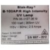 Lampara de inspeccion UV de alta intensidad Blak-Ray B-100APR High Intensity UV Lamp 100 watt 365nm (3)