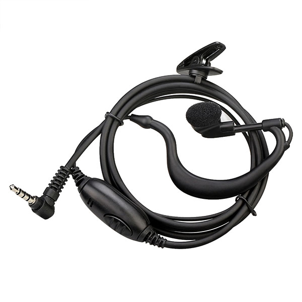 3.5mm 1Pin Earphone Earpiece with PTT Mic for Motorola ICOM YAESU Radio - Image 1