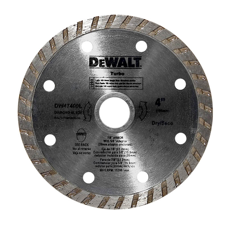 Disco diamantado turbo 4 DEWALT - DW47400L Disco diamantado DW47400L