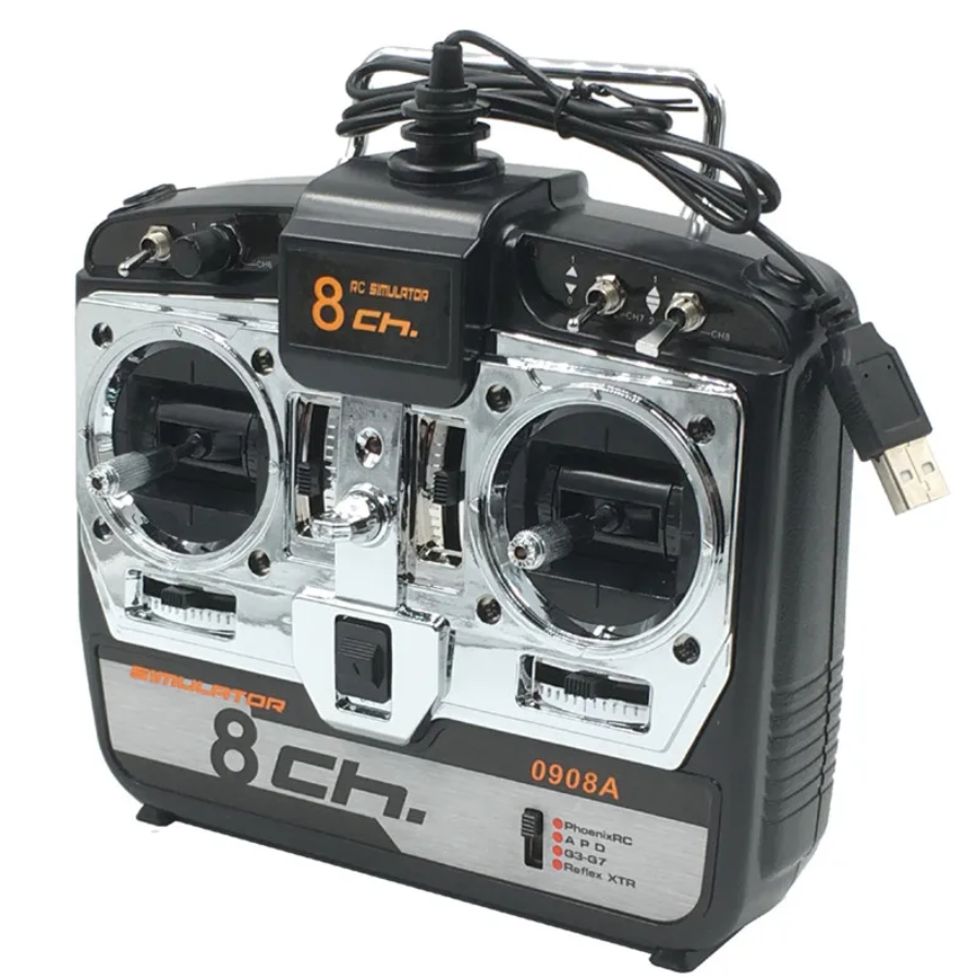 Simulador de vuelo 8 canales 16 en 1 radiocontrol JTL-0908A soporte Realflight G7 Phoenix 5.0 XTR 3