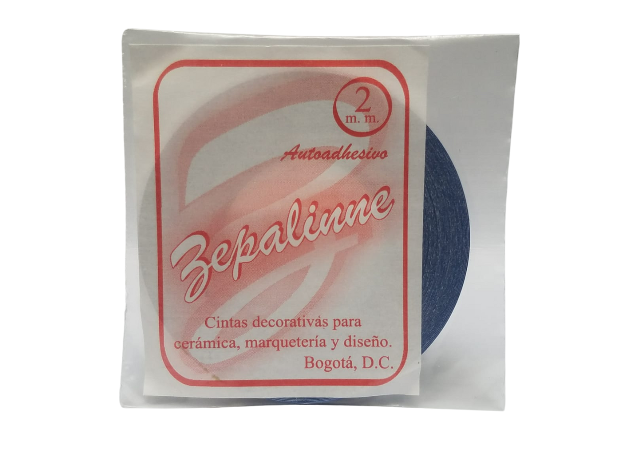 Cinta decorativa adhesiva azul Zepalinne para cerámica, marquetería y diseño de 2 mm x unidad 1