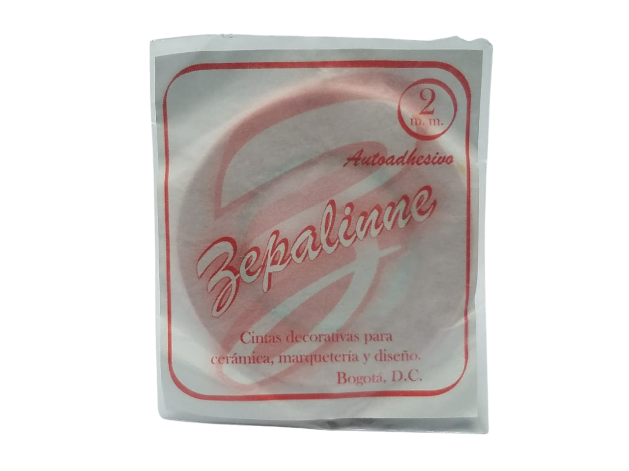 Cinta decorativa adhesiva roja Zepalinne para cerámica, marquetería y diseño de 2 mm x unidad 1