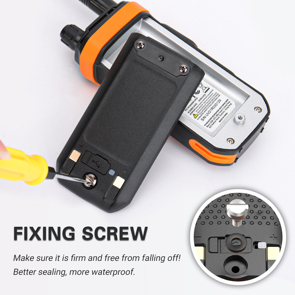 Baofeng UV-21 Ricetrasmettitore Portatile - 30KM, Copia Frequenza Wireless, Impermeabile, Torcia LED, Grigio