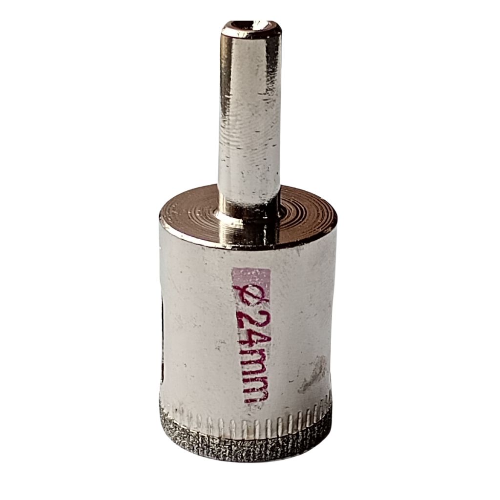 Broca tubular coreana Ø24 mm con filo de diamante Broca tubular coreana Ø24 mm con filo de diamante