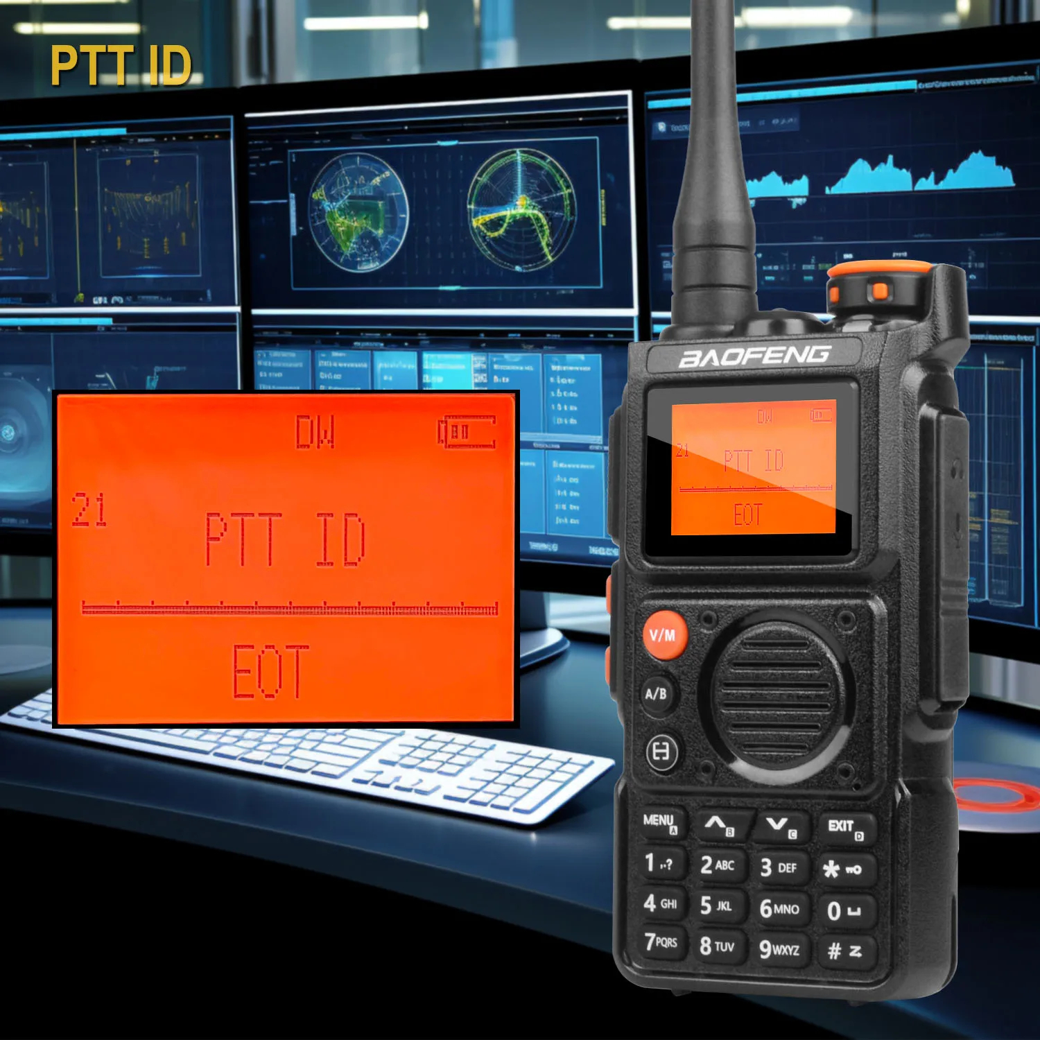 Baofeng K6 Radio Tri-Banda UHF VHF 5W 999 Canales FM AM Wireless Freq Copy USB-C (16)
