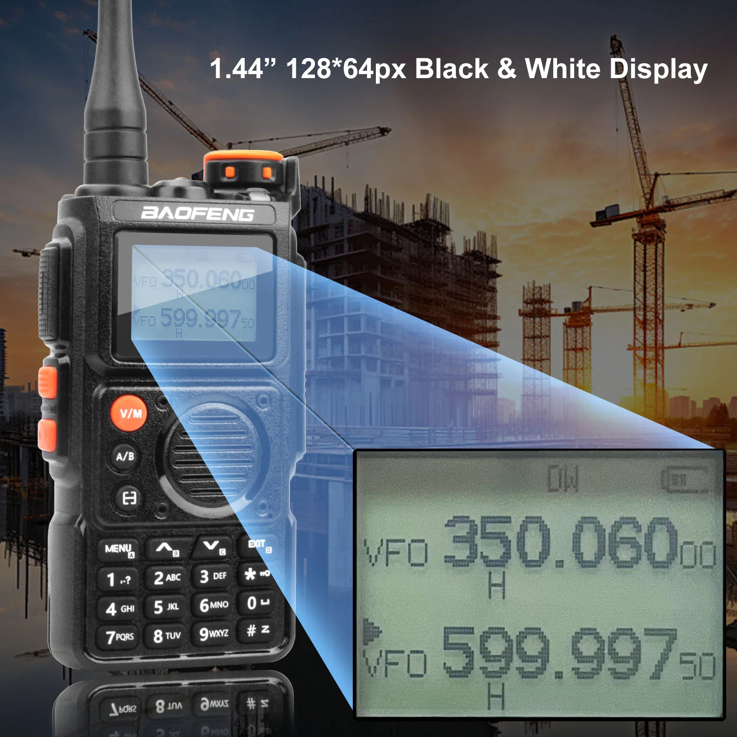 Baofeng K6 Radio Tri-Banda UHF VHF 5W 999 Canales FM AM Wireless Freq Copy USB-C (21)