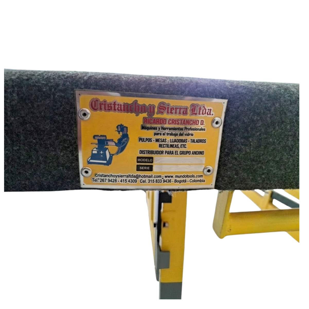 Mesa profesional para corte de vidrio pesado con rompe-vidrio 2 m x 2.44 m