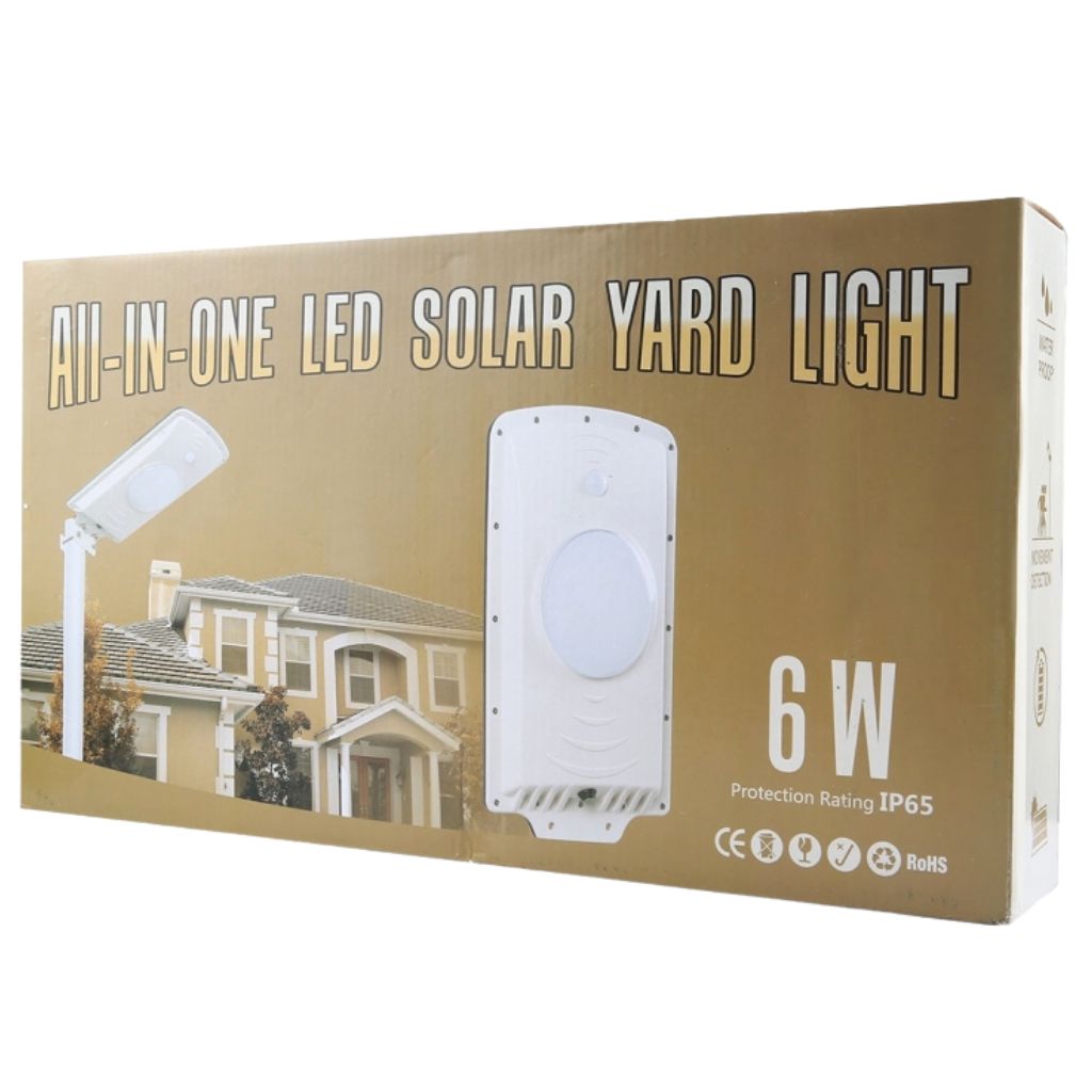Lampara solar led para exteriores con sensor de movimiento 6w IP65 todo en uno - Image 5