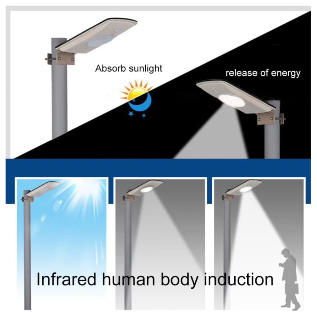 Lampara solar led para exteriores con sensor de movimiento 6w IP65 todo en uno - Image 6