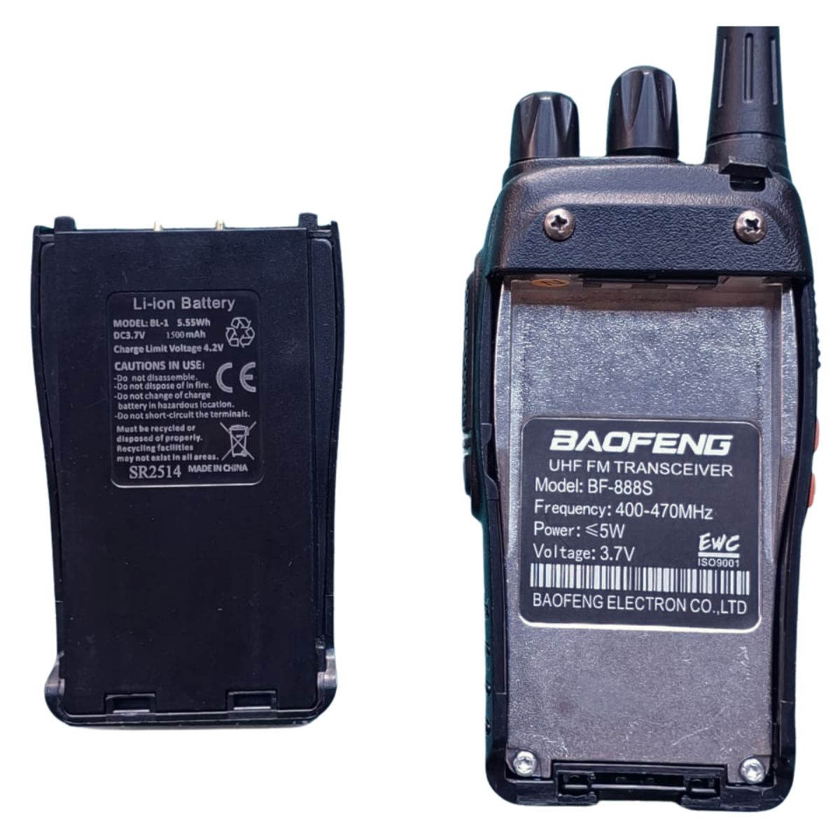 2 uds Baofeng BF-888S Pro UHF 16 canales VOX Wireless Copy Frequency USB-C Walkie Talkie
