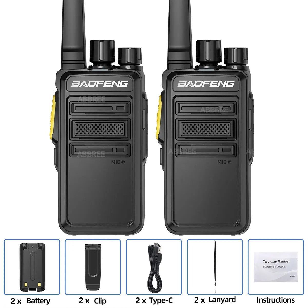 2 uds Baofeng BF-V12D GMSK UHF Walkie Talkie Digital llamada cifrada Radio HD 2s Wireless Copy Frequency Radio USB-C (10)