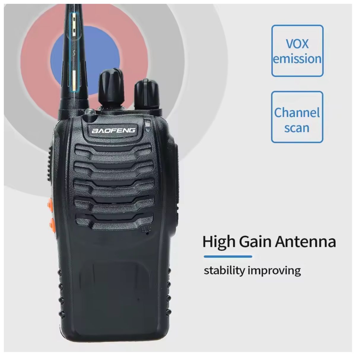 Baofeng BF-888S Pro UHF 16 canales VOX Wireless Copy Frequency USB-C Walkie Talkie (12)