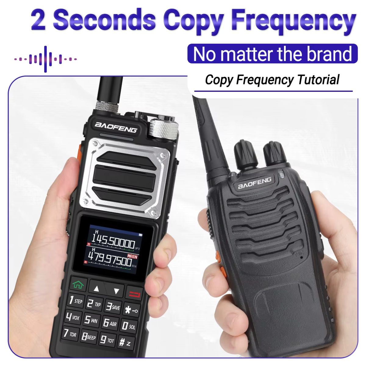 Baofeng UV-25 PRO MAX Walkie Talkie Wireless Copy Frequency NOAA AM FM largo alcance UHF VHF 999CH Ham USB-C (10)