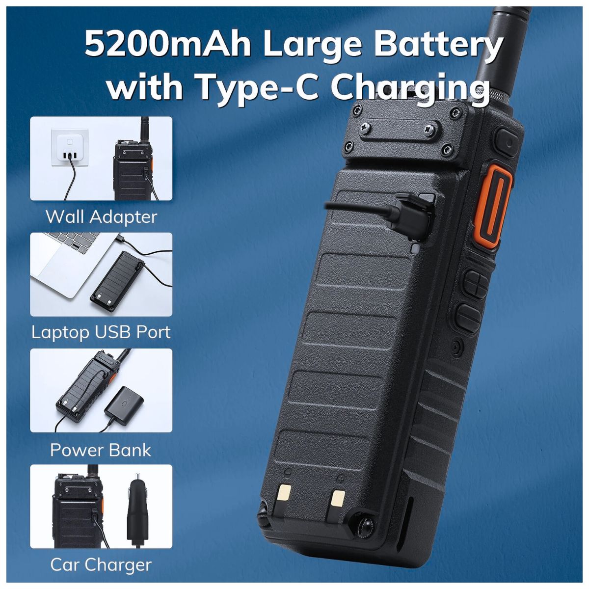 Baofeng UV-25 PRO MAX Walkie Talkie Wireless Copy Frequency NOAA AM FM largo alcance UHF VHF 999CH Ham USB-C (17)
