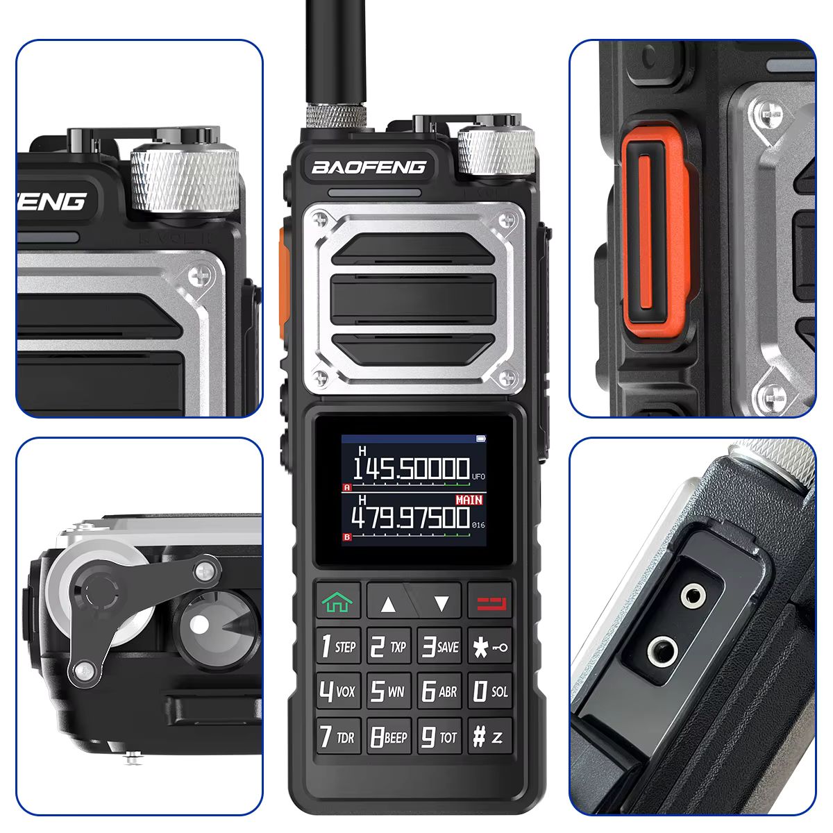 Baofeng UV-25 PRO MAX Walkie Talkie Wireless Copy Frequency NOAA AM FM largo alcance UHF VHF 999CH Ham USB-C (4)