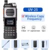 Baofeng UV-25 banda aérea Walkie Talkie copia inalámbrica frecuencia NOAA tipo C cargador AM largo alcance UHF VHF 999CH Ham Radio bidireccional (1)