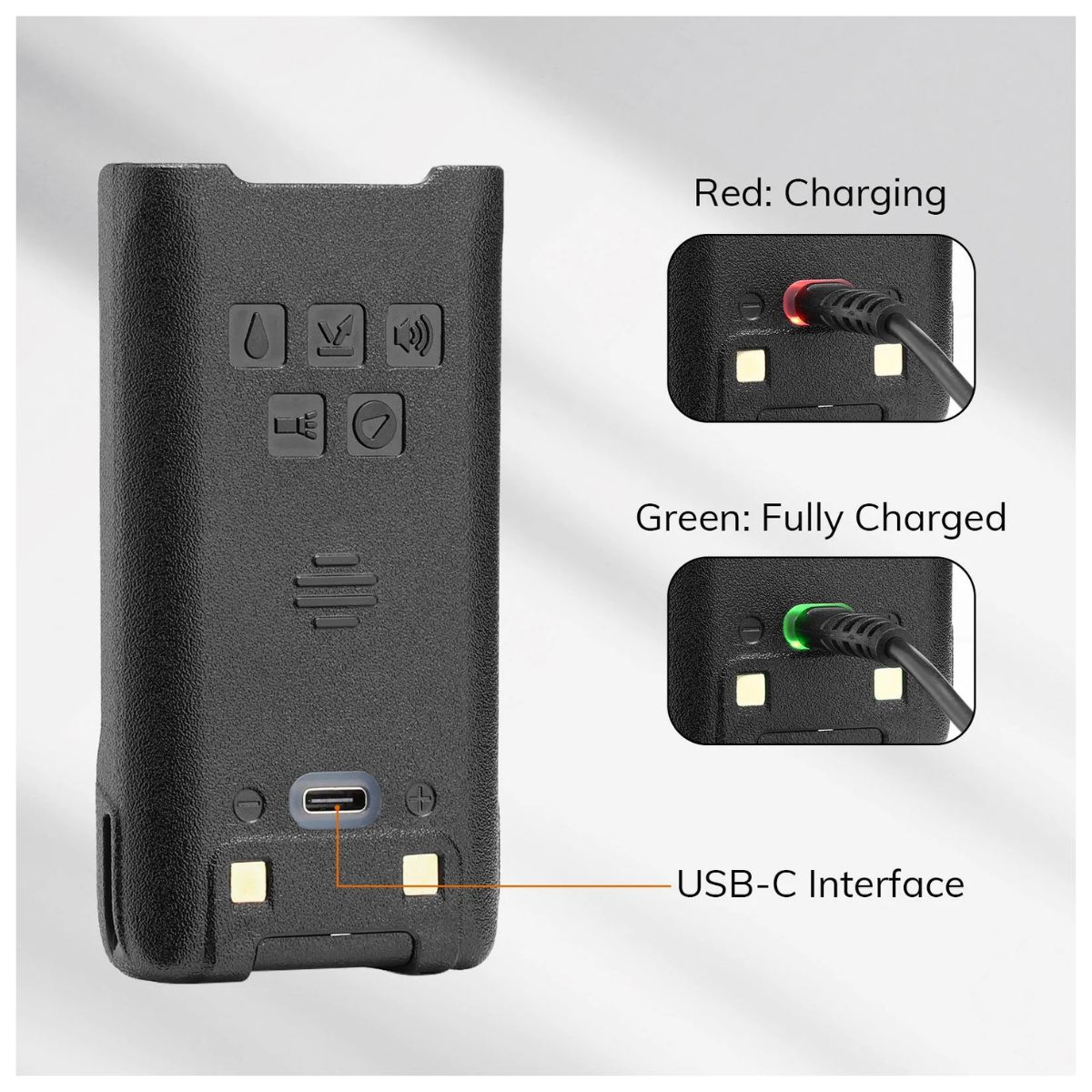 Baofeng UV-9R series batería BL-9 impermeable USB-C, 2800 mAh, Li-ion, 7 (4)