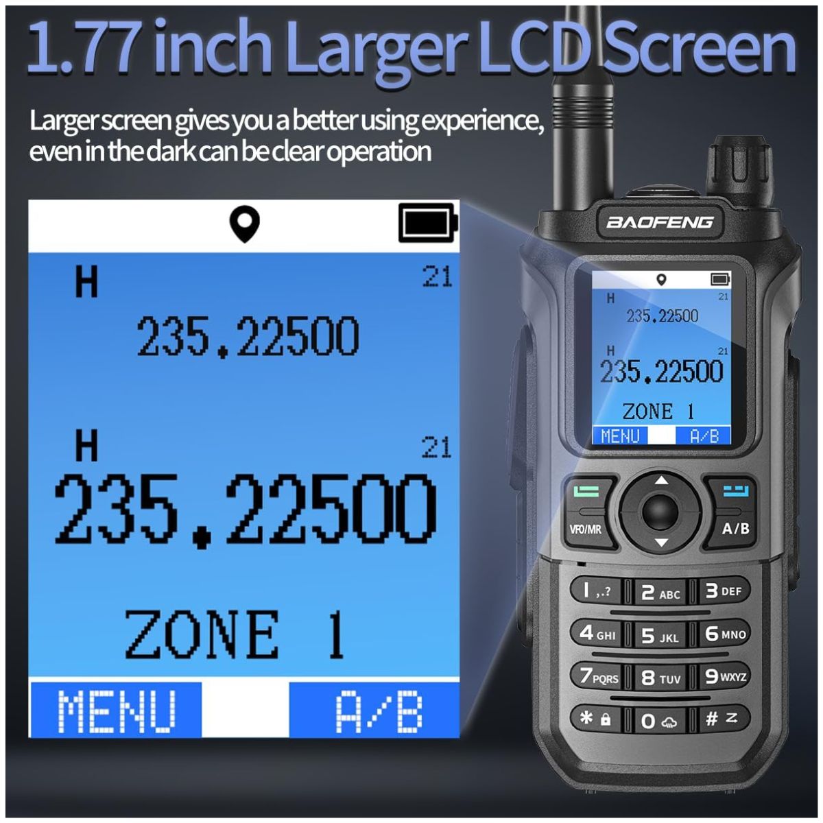 Radio Baofeng UV-21HUV-21 GPS Tribanda 10 W AM Wireless Copy Frequency IP45 USB-C Walkie Talkie (5)