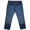 Pantalón jeans de seguridad con taches metálicos doble parche interior