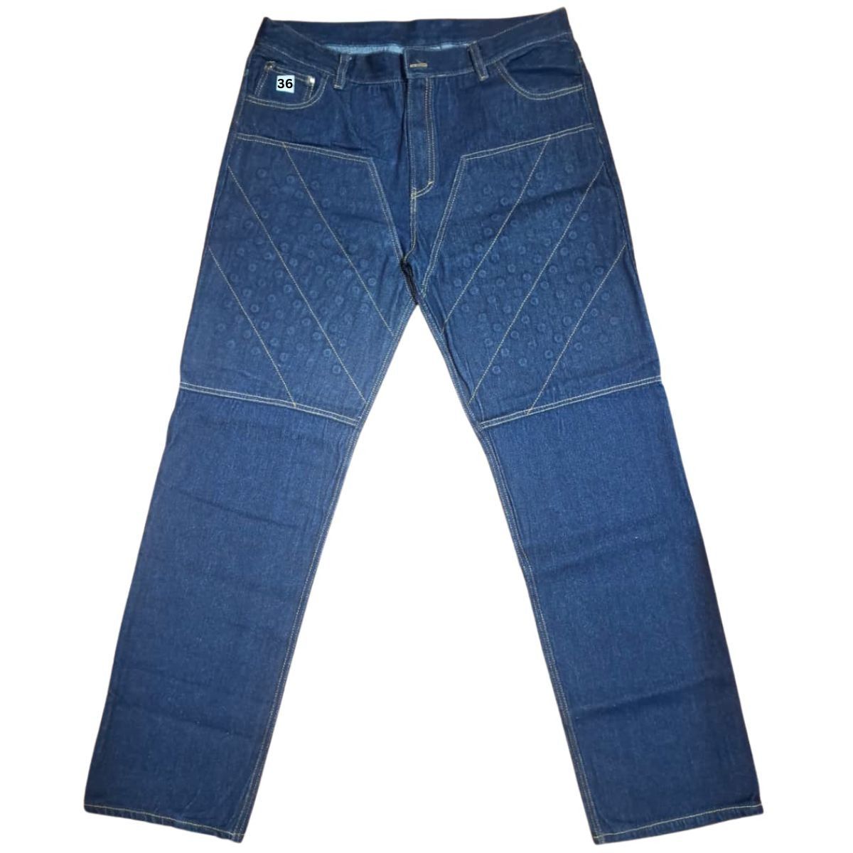 Pantalón jeans de seguridad con taches metálicos doble parche
