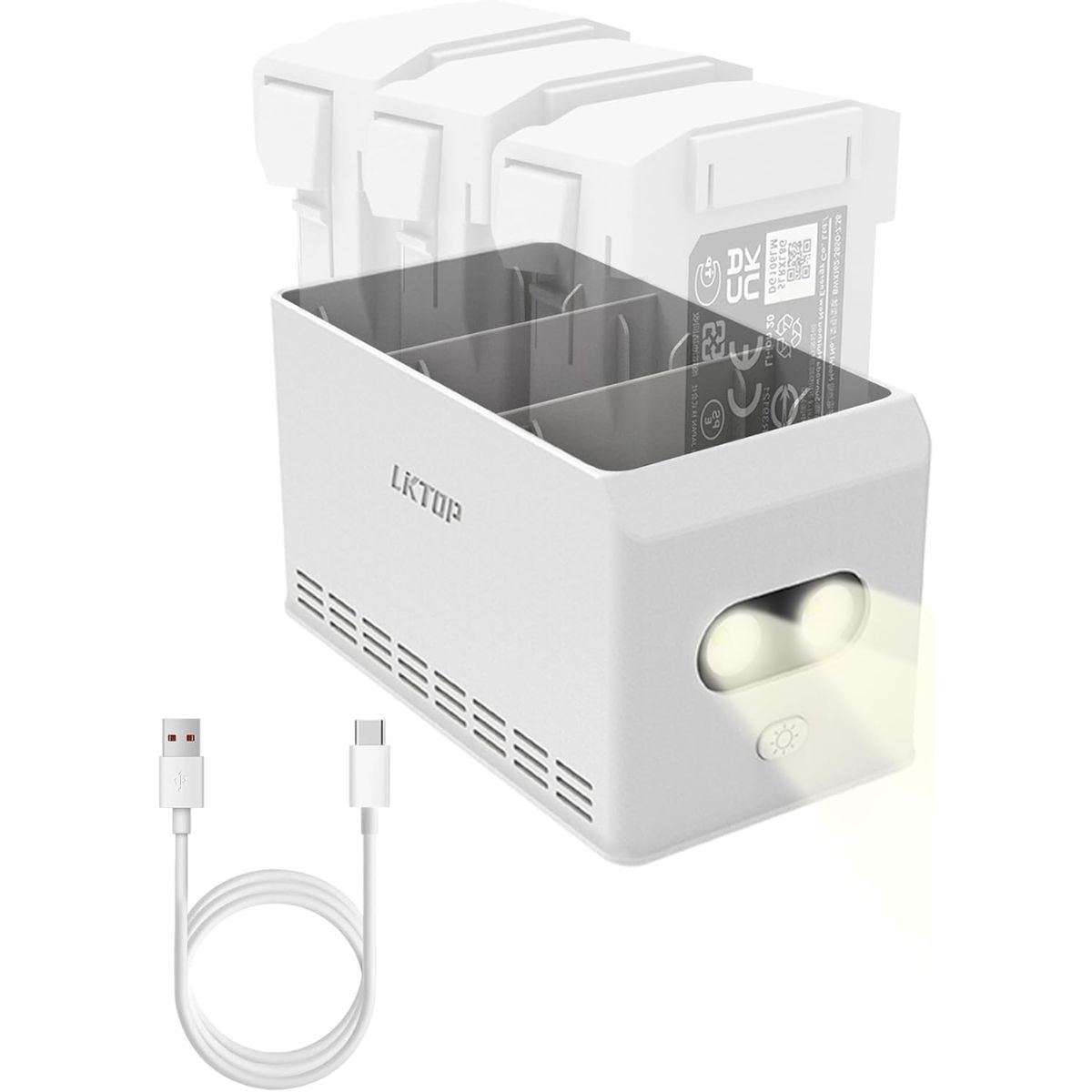 Hub cargador compatible con baterías DJI Mini 3 Mini 3 Pro Mini 4 Pro (1) Hub cargador compatible con baterías DJI Mini 3 / Mini 3 Pro / Mini 4 Pro