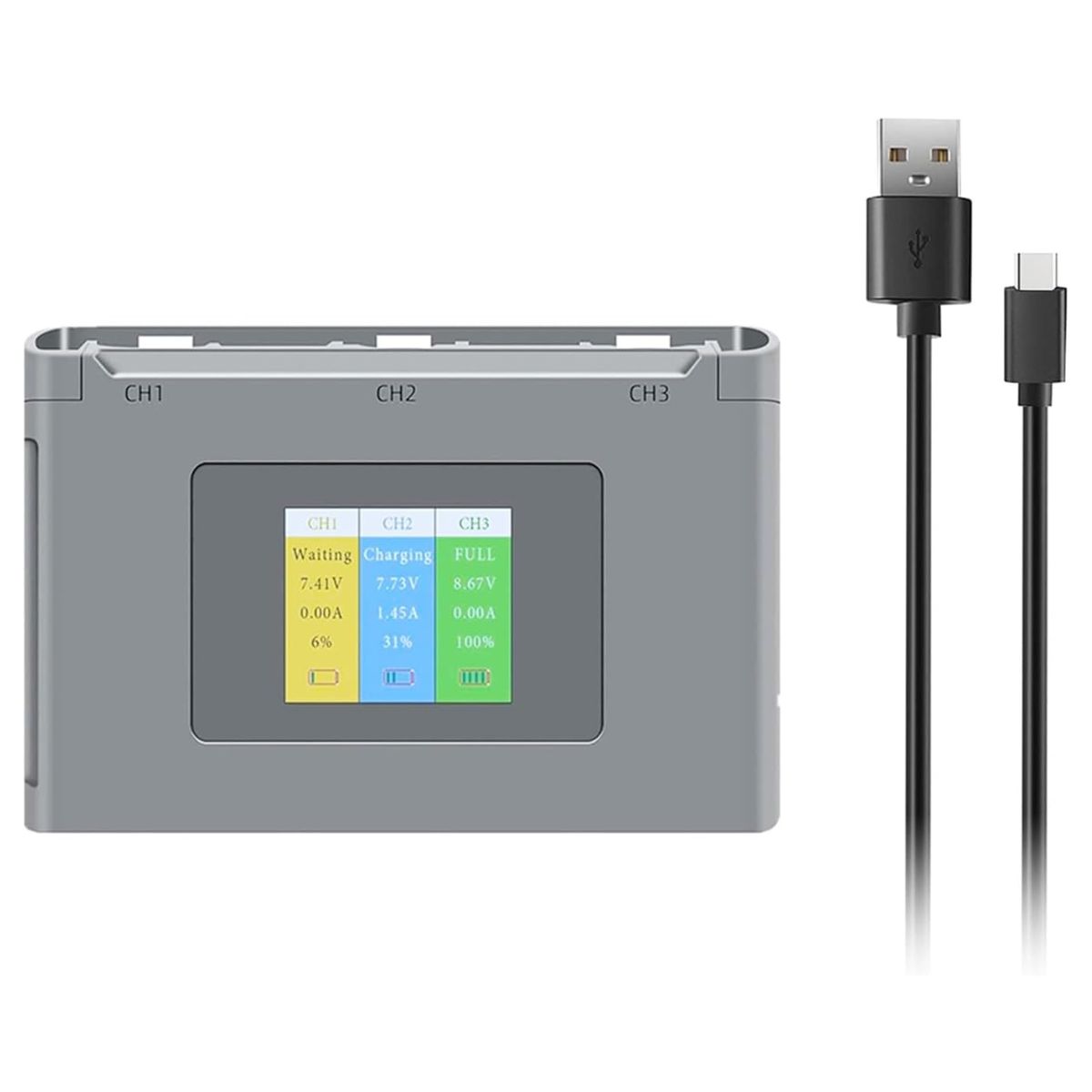 Hub de carga con pantalla LCD a color compatible con baterías DJI Mini 2 Mini SE Mini 2 SE Mini 4K (9) Hub de carga con pantalla LCD a color compatible con baterías DJI Mini