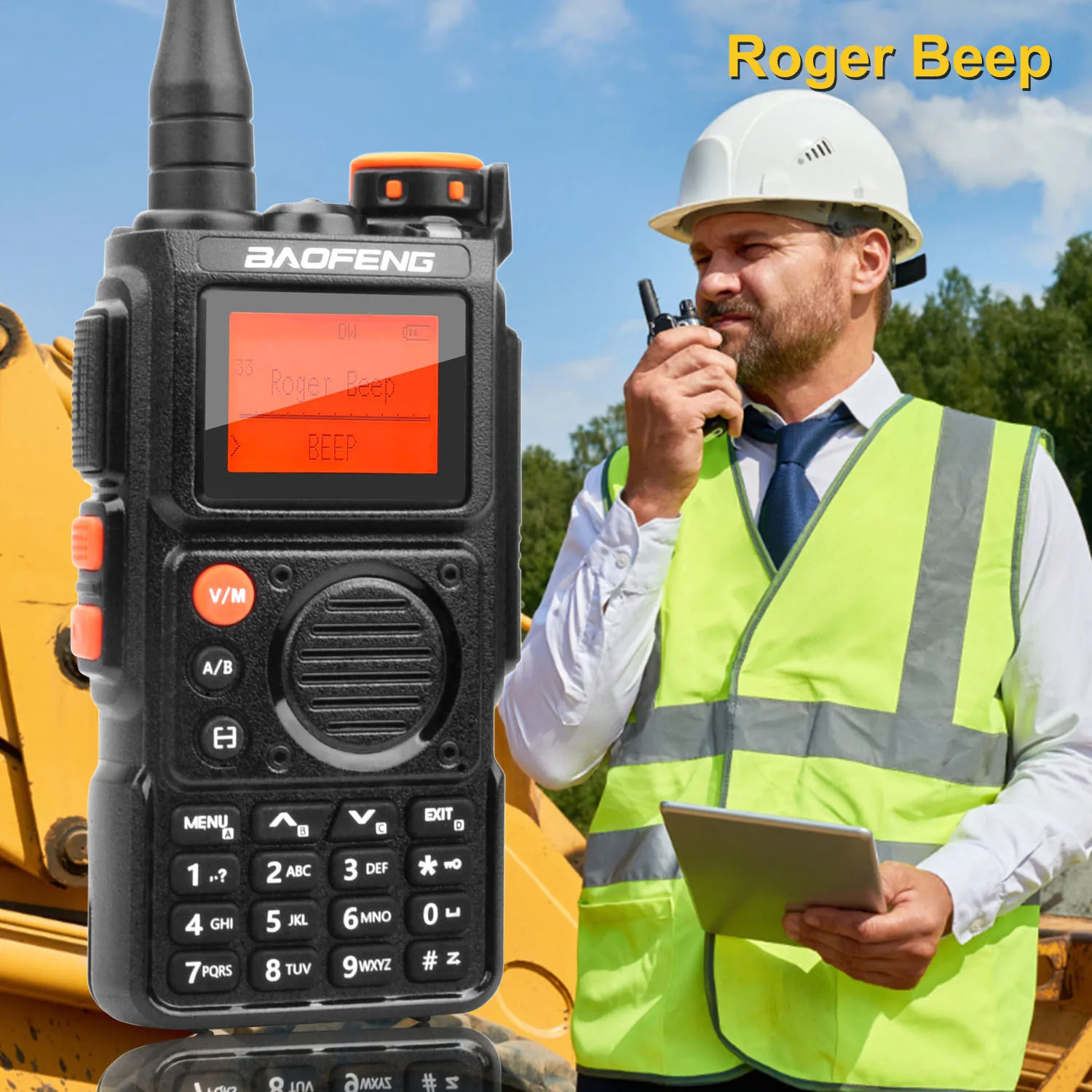 Baofeng UV-K6 Radio Tri-Banda UHF VHF 5W 999 Canales FM AM Wireless Freq (Nuevo Sin Batería) (9)