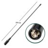 Antena 37.5 cm flexible dual band para radio walkie talkie SMA-F FM / 136-174 / 400-520 MHz